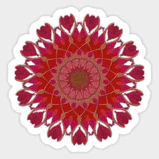Roses Red Mandala Sticker